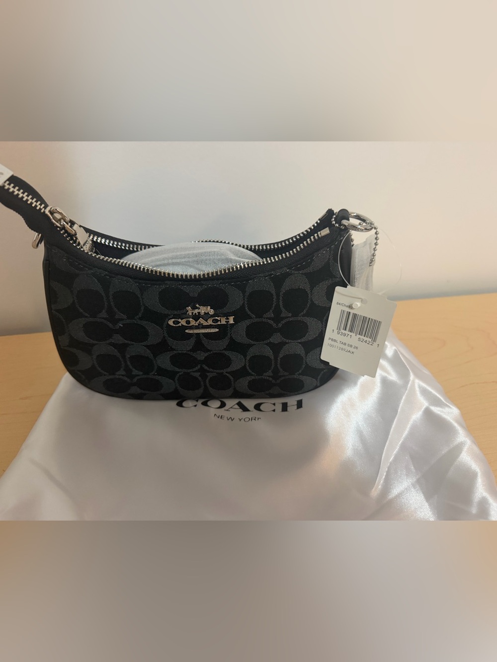 Coach Shoulder Bag Mini Teri New york [Black/Chalk Signature]